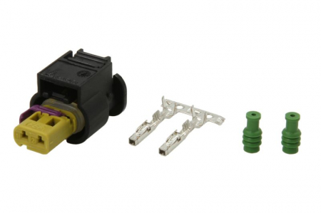 Electrica - Stecher metalic, numar pini: 2, Kit reparare, potrivit AUDI; SEAT; SKODA; VW