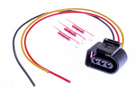 Electrica - Stecher metalic, numar pini: 3 potrivit AUDI A1, A2, A3, A4 ALLROAD B8, A4 B5, A4 B6, A4 B7, A4 B8, A5, A6 C5, A6 C6, A6 C7, A8 D3, ALLROAD C5, Q3, Q5, Q7, TT; SEAT ALHAMBRA, ALTEA dupa 1990