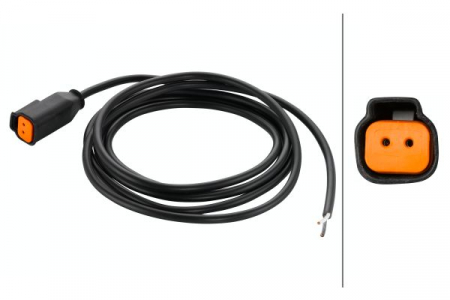 Electrica - Stecher (numar pini: 2, forma mufa: dreptunghiular, conector mama, DEUTSCH,cablu 2m)