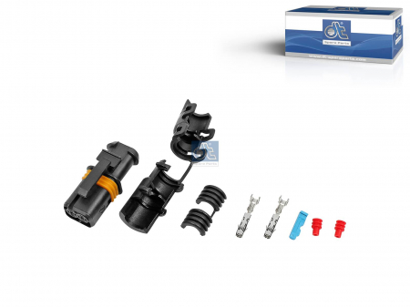 Electrica - Stecher (numar pini: 2, forma mufa: dreptunghiular, conector tata, pentru indicator) potrivit MAN TGA 04.00-