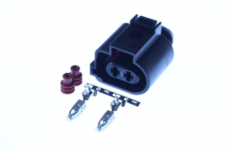 Electrica - Stecher, numar pini: 2, kit reparatie, potrivit AUDI; SEAT; SKODA; VW