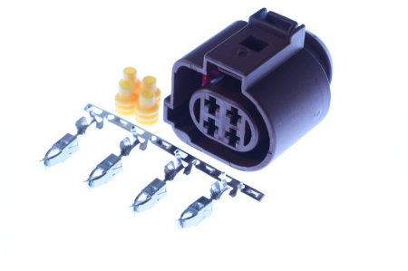 Electrica - Stecher, numar pini: 4, kit reparatie, potrivit AUDI; SEAT; SKODA; VW