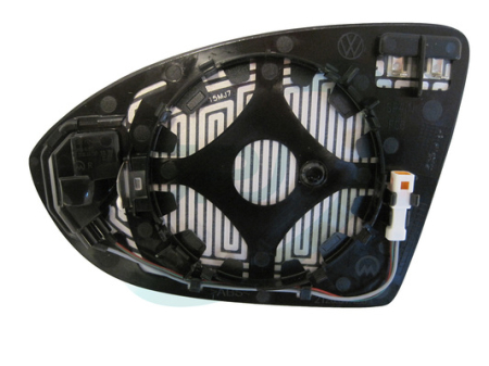 Sticla oglinda laterala Stanga potrivita VW GOLF SPORTSVAN, GOLF VII 2012-2020 (asferice, incalzita, asistenta schimbare banda, crom) [1]