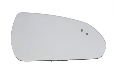 Caroserie - Sticla oglinda laterala Dreapta convexa, incalzita, crom, cu asistenta la punctul mort potrivit HYUNDAI I30 dupa 2016