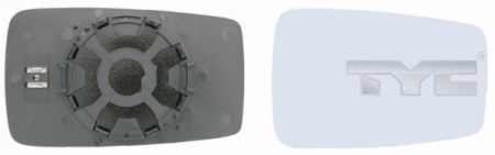 Oglinzi auto - Sticla oglinda laterala Stanga potrivita AUDI 80 B3, 80 B4, 90 B3, CABRIOLET B3, COUPE B3 1986-1996 (plat, incalzita, alb)