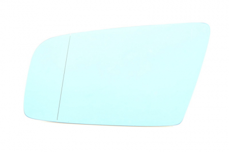 Oglinzi auto - Sticla oglinda stanga potrivit BMW Seria 5 2003-2007 - asferic, incalzita, albastra