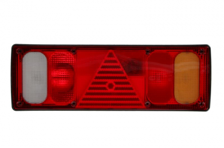 Iluminat auto - Stop dreapta; EASYCONN I (C5W/P21W/R5W, 24V, rosu, cu semnalizare, cu proiector ceață, lumină de marșarier, cu lumina stop, lumini parcare) potrivit KRONE; SCHMITZ