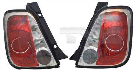 Stop lampa spate Dreapta culoare sticla rosu, cadru negru potrivit FIAT 500 2007-2015 [1]
