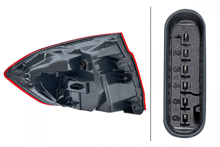 Stop lampa spate dreapta potrivit BMW Seria 3 F30, F31, F80 Saloon 2015-2019 (exterior, LED) [1]