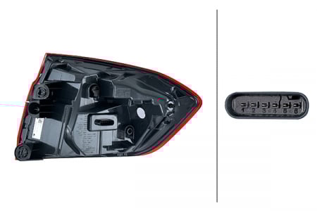 Stop lampa spate stanga (exterior, LED) potrivit BMW Seria 3 F30, F31, F80 Saloon 05.15-03.19 [1]