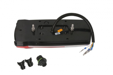 Stop spate dreapta CARMEN (LED, 12/24V, cu intermitent, cu far de ceață, lumina de marșarier, cu stop, lumină de parcare, reflector, dynamic indicator, conector: AMP 7PIN Bayonet, rosu ) [1]