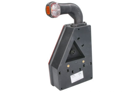 Stop spate dreapta EARPOINT (12V, cu intermitent, cu far de ceață, cu stop, lumină de parcare, reflector triunghiular, cu lampă cu braț extensibil, șuruburi, număr de conexiuni: 5, conector: Bayonet 5 [2]