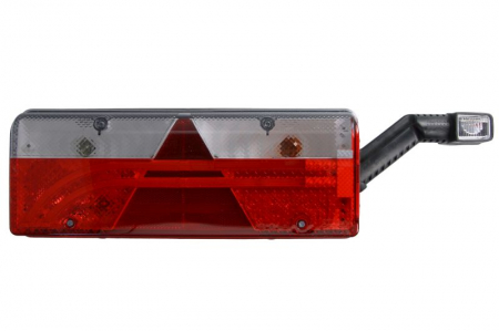 Iluminat auto - Stop spate dreapta EUROPOINT III (LED, 24V, cu intermitent, cu far de ceață, marșarier, cu stop, lumină de parcare, reflector triunghiular, cu lampă cu braț prelungitor, conector: ASS2.1 7PIN)