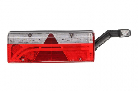 Iluminat auto - Stop spate dreapta EUROPOINT III (LED, 24V, cu intermitent, cu lumina de ceata, lumina de marșarier, cu stop, reflector triunghiular, cu lampă cu braț prelungitor, conector: ASS2.1 7PIN)