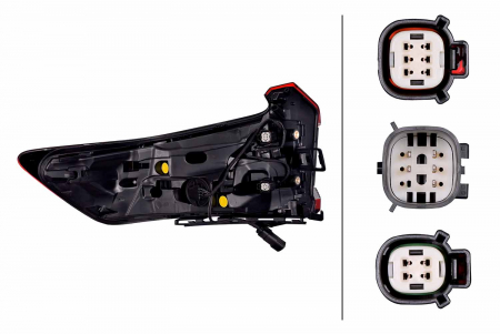 Stop spate dreapta potrivit VOLVO C40 dupa 2021 (exterior, LED, lumina de marșarier) [1]