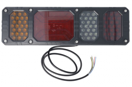 Stopuri - Stop spate dreapta HEAVY DUTY (LED, 24V, cu intermitent, cu far de ceață, lumina de marșarier, cu stop, lumină de parcare, reflector, lungime cablu: 1,5m, fixare orizontala, numar conexiuni: 6)