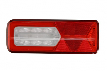 Piese Auto - Stop spate dreapta LC12T (LED, 24V, cu intermitent, cu far ceață, lumina de marșarier, cu stop, lumină de parcare, reflector triunghiular) potrivit SCHMITZ