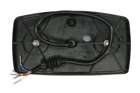 Stop spate dreapta (LED, 10/30V, cu intermitent, cu far de ceață, lumina de marșarier, cu stop, lumină de parcare, reflector triunghiular lungime cablu: 0,5m) potrivit SCANIA [1]