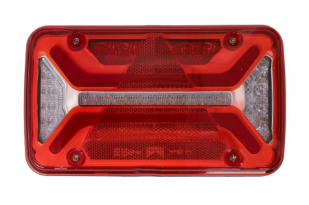 Stop spate dreapta MULTILED III (LED, 12/24V, cu intermitent, cu far de ceata, marsarier, cu stop, lumina de parcare, reflector triunghiular, conector: 2x ASS2 2PIN/ASS2 7PIN) potrivit ADR [0]