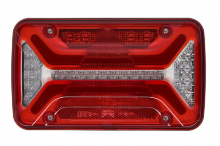 Iluminat auto - Stop spate dreapta MULTILED III (LED, 12/24V, cu intermitent, cu far de ceata, marsarier, cu stop, lumina de parcare, reflector triunghiular, conector: 2x ASS2 2PIN/ASS2 7PIN) potrivit ADR