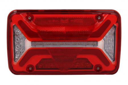 Iluminat auto - Stop spate dreapta MULTILED III (LED, 12/24V, cu intermitent, cu far de ceata, marsarier, cu stop, lumina de parcare, reflector triunghiular, conector: ASS2 7PIN) potrivit ADR