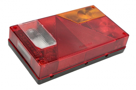 Stop spate dreapta MULTIPOINT I (C5W/P21/5W/P21W, 12V, cu intermitent, lumina de marșarier, cu stop, lumina de parcare, cu iluminare placuta, reflector triunghiular, numar conexiuni: 5, grommet) [2]