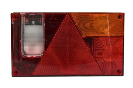 Stop spate dreapta MULTIPOINT I (C5W/P21/5W/P21W, 12V, cu intermitent, lumina de marșarier, cu stop, lumina de parcare, cu iluminare placuta, reflector triunghiular, numar conexiuni: 5, grommet) [0]