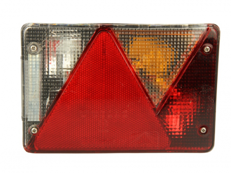 Iluminat auto - Stop spate dreapta MULTIPOINT IV (12V, cu intermitent, lumina de marșarier, cu stop, lumina de parcare, cu iluminare placuta, reflector triunghiular, conector: Bayonet 5PIN)