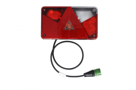 Iluminat auto - Stop spate dreapta MULTIPOINT V (LED/P21W/PY21W/R10W, 24V, cu intermitent, cu far de ceata, marsarier, cu stop, lumina de parcare, reflector triunghiular, conector: ASS2 7PIN)