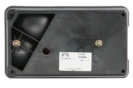 Stop spate dreapta MULTIPOINT V (P21/5W/P21W/PY21W/R10W, 12V, cu intermitent, cu far ceață, lumina de marșarier, cu stop, lumină de parcare, reflector triunghiular, grommet) [1]