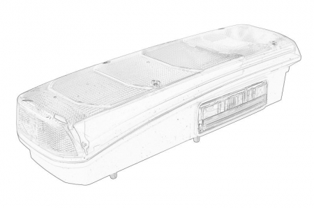 Stop spate stanga (cu intermitent, cu far ceață, lumina de marșarier, cu stop, lumină de parcare, cu iluminare placuta ) potrivit MERCEDES [2]