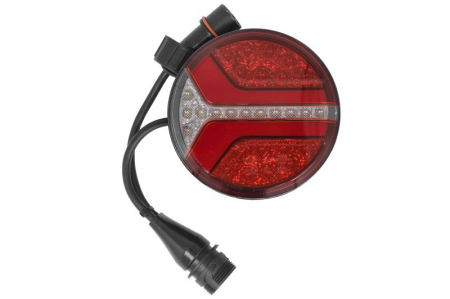 Stopuri - Stop spate stanga/dreapta ECOrotund (LED, 12/24V, cu intermitent, cu stop, lumina de parcare, fara proiector, lungime cablu: 0,3m, surub, conector: 2 x ASS2 2PIN/ASS2 7PIN)