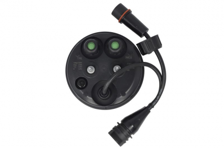 Stop spate stanga/dreapta ECOrotund (LED, 12/24V, cu intermitent, cu stop, lumina de parcare, fara proiector, lungime cablu: 0,3m, surub, conector: 2 x ASS2 2PIN/ASS2 7PIN) [1]