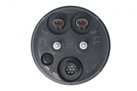 Stop spate stanga/dreapta ECOrotund (LED, 12/24V, cu intermitent, cu stop, lumina de parcare, fara proiector, surub, conector: 2x SuperSeal 2PIN/AMP 7PIN) [1]