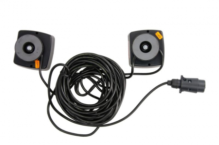 Stop spate stanga/dreapta (LED, 12/24V, lungime cablu: 12m, cu intermitent, cu stop, lumina de parcare, cu iluminare placuta, magnet-mountable) [1]