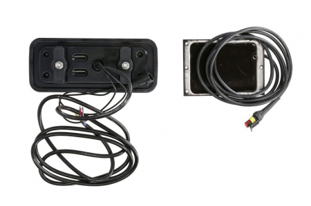 Stop spate stanga/dreapta (LED, 24V, cu intermitent, cu far de ceață, lumina de marșarier, cu stop, lumină de parcare, reflector, indicator dinamic, lungime cablu: 0,2m, cu un rezistor de sarcină indi [1]