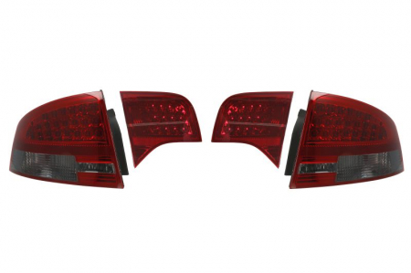 Stopuri - Stop spate stanga/dreapta (LED, culoare sticla: rosu, culoare indicator: fumuriu, set) potrivit AUDI A4 B7 11.04-03.09