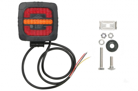Stopuri - Stop spate stanga/dreapta ROCA (LED, 12/24V, cu intermitent, cu stop, lumina de parcare, no reflector, lungime cablu: 1m, fixare verticala, numar conexiuni: 4)