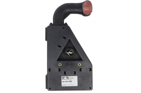 Stop spate stanga EARPOINT (24V, cu intermitent, cu far ceață, cu stop, lumină de parcare, reflector triunghiular, cu lampă cu braț extensibil, șuruburi, număr de conexiuni: 5, conector: ASS2 7PIN) [1]