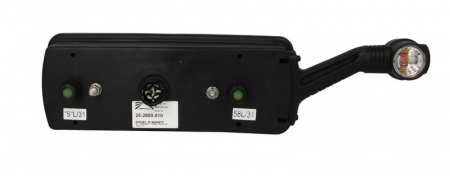 Stop spate stanga ECOPOINT II (24V, reflector triunghiular, cu lampă cu braț prelungitor, conector: 2 x ASS2 2PIN/ASS 7.1 7PIN) potrivit KOGEL [3]