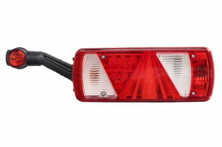 Piese Auto - Stop spate stanga ECOPOINT II (LED/P21W/PY21W/R10W/T4W, 24V, cu intermitent, cu far de ceață, marșarier, cu stop, lumină de parcare, reflector triunghiular, cu lampă cu braț prelungitor, conector: ASS