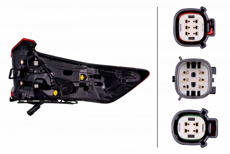 Stop spate stanga potrivit VOLVO C40 dupa 2021 (exterior, LED, lumina de marșarier) [1]