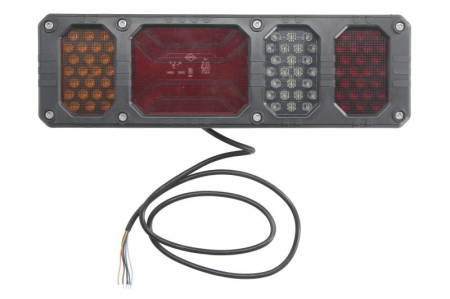 Iluminat auto - Stop spate stanga HEAVY DUTY (LED, 24V, cu intermitent, cu far de ceață, lumina de marșarier, cu stop, lumină de parcare, reflector, lungime cablu: 1,5m, fixare orizontala, numar conexiuni: 6)