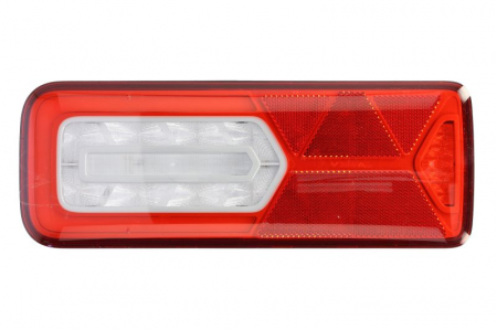 Piese Auto - Stop spate stanga LC12T (LED, 24V, cu intermitent, cu far de ceață, lumina de marșarier, cu stop, lumină de parcare, reflector triunghiular) potrivit SCHMITZ
