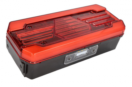 Stop spate stanga (LED, 12/24V, cu intermitent, cu far ceață, lumina de marșarier, cu stop, lumină de parcare, cu iluminare placuta, reflector, lungime cablu: 2m) [2]