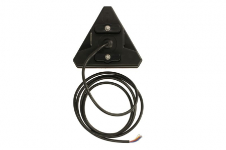 Stop spate stanga (LED, 12/24V, cu intermitent, cu far ceață, lumina de marșarier, cu stop, lumină de parcare, cu iluminare placuta, reflector triunghiular, lungime cablu: 0,2m, 163x143x75mm) [1]