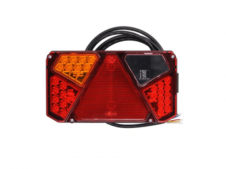 Stopuri - Stop spate stanga (LED, 12/24V, cu intermitent, cu lumina de ceata, cu stop, lumina de parcare, cu iluminare placuta, reflector triunghiular)