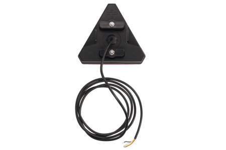 Stop spate stanga (LED, 12/24V, cu intermitent, cu stop, lumina de parcare, cu iluminare placuta, reflector triunghiular, lungime cablu: 0,2m, 163x143x75mm) [1]