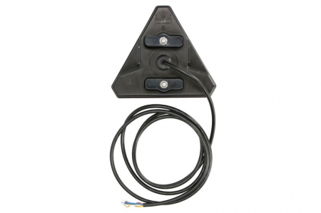 Stop spate stanga (LED, 12/24V, cu intermitent, lumina de marșarier, cu stop, lumina de parcare, cu iluminare placuta, reflector triunghiular, indicator dinamic, lungime cablu: 0,2m, 163x143x75mm) [1]