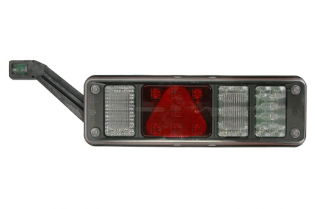 Iluminat auto - Stop spate stanga (LED, 24V, cu intermitent, cu far de ceață, lumina de marșarier, cu stop, lumină de parcare, reflector triunghiular, cu lampă cu braț prelungitor cu semnalizator)